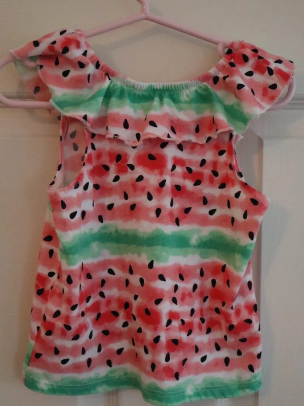 Watermelon Girls Top with Ruffle detail The Children's Place 2T